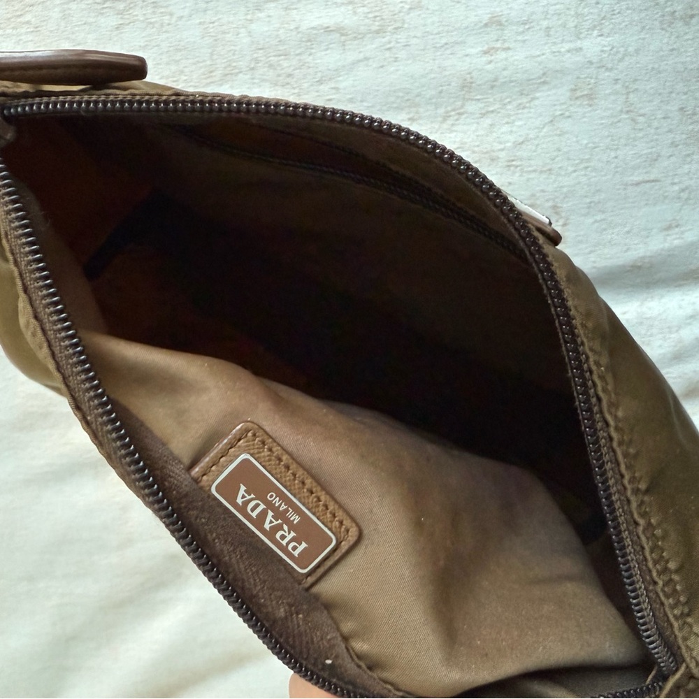 Prada Brown Nylon Makeup Bag - Picture 6 of 8
